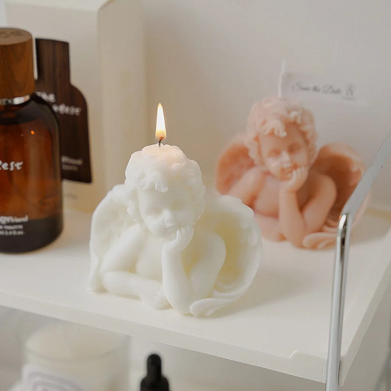 Scented Candle Room Decor Angel Shape Ins Nordic Style Relieve Fatigue and Increase Atmosphere for Festive Wedding Birthdays