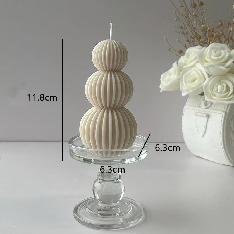 Creative Geometric Wave ball Scented Candle Home Festive Restaurant  Bar Decoration Atmosphere Fragrance  Candles  Ornaments