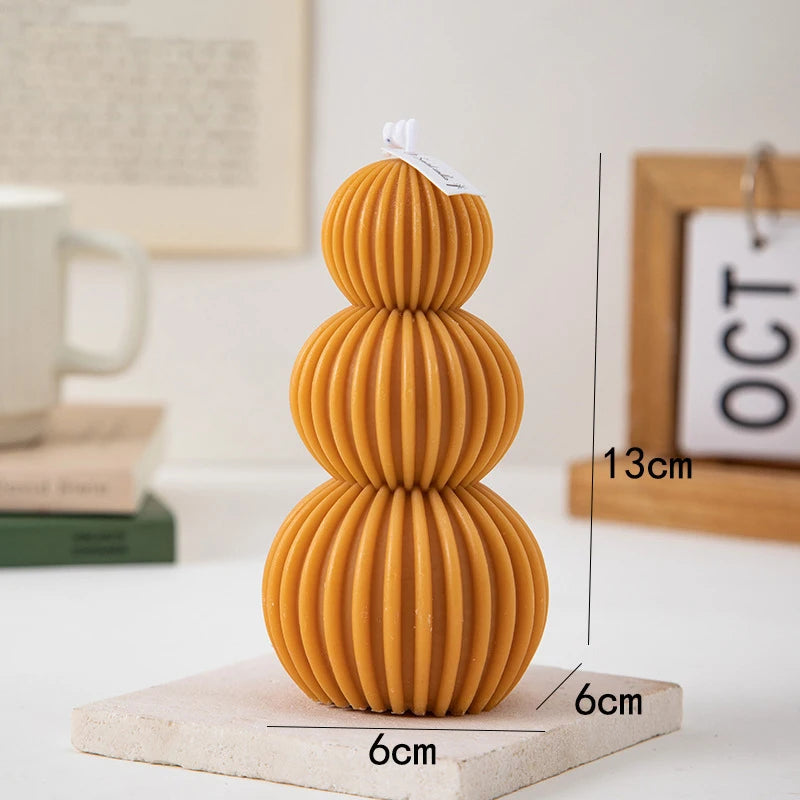 Creative Geometric Wave ball Scented Candle Home Festive Restaurant  Bar Decoration Atmosphere Fragrance  Candles  Ornaments