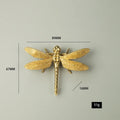 Nordic Gold Dragonfly Single Hole Brass Furniture Handle Luxurious Kitchen Drawer Handles Hardware Dresser Cabinet Pulls