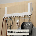 Door Hanger Storage 6 Hooks Over The Door Clothes Coat Hat Towel Hanger Home Organizer Rack Bathroom Kitchen Accessories Holder