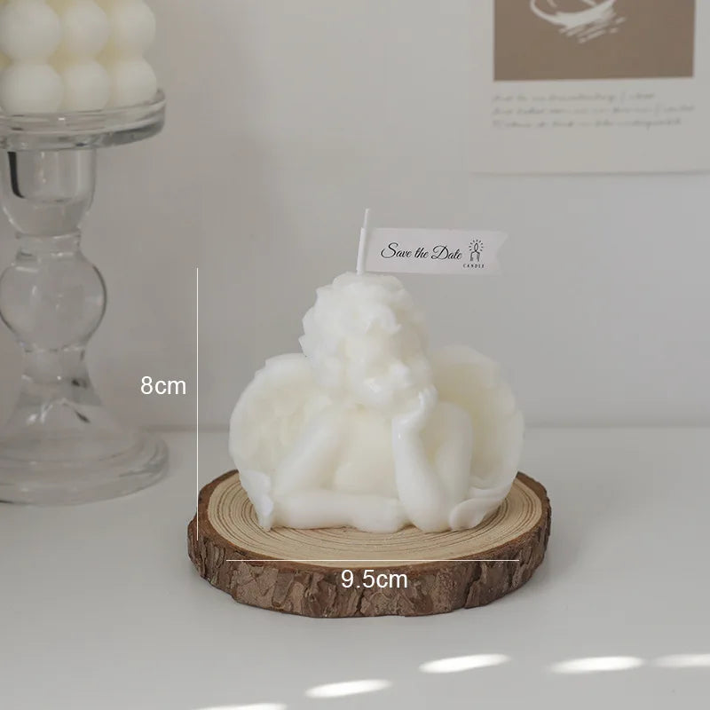 Scented Candle Room Decor Angel Shape Ins Nordic Style Relieve Fatigue and Increase Atmosphere for Festive Wedding Birthdays