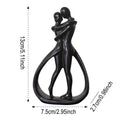 Contemporary Embrace Sculpture: Stylish Abstract Art Piece for Elegant Living Room & Home Decor
