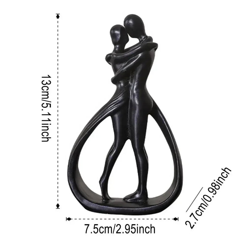 Contemporary Embrace Sculpture: Stylish Abstract Art Piece for Elegant Living Room & Home Decor