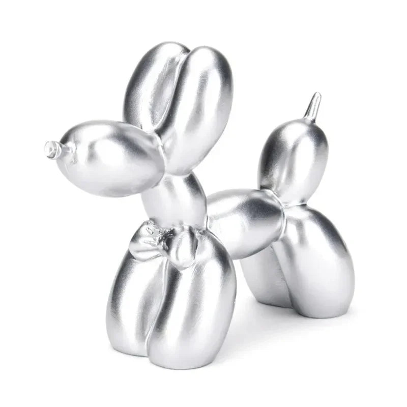 Figurine Animals Cake Art electroplating Dog Nordic Small Antiskid Statue Sculpture decorations living Dessert Mat Balloon Party