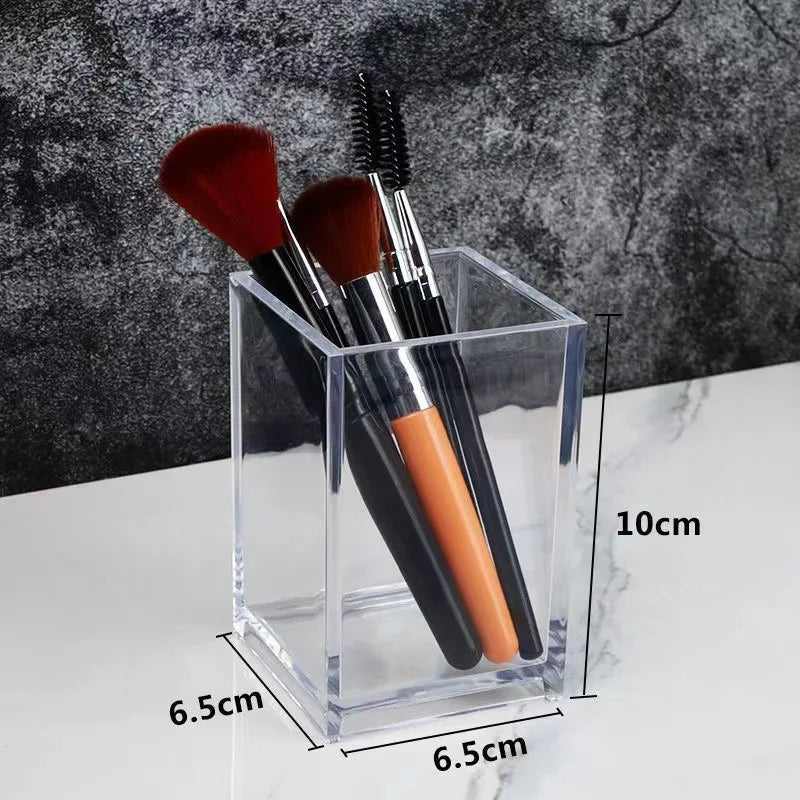 Transparent acrylic 3-5 grid makeup box,makeup brush bucket,makeup organizer,student desk pen holder jewelry storage box