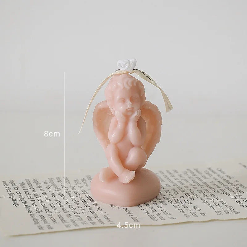 Scented Candle Room Decor Angel Shape Ins Nordic Style Relieve Fatigue and Increase Atmosphere for Festive Wedding Birthdays