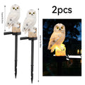 1 Pc Solar Sculpture Resin Owl Ground Plug Light Led Garden Lawn Courtyard Waterproof Animal Landscape Decoration Light