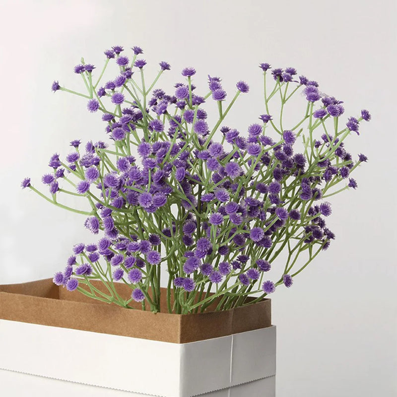 108Heads 63cm Babies Breath Artificial Flowers Plastic Gypsophila DIY Floral Bouquets For Handmade Wedding Party Home Decoration