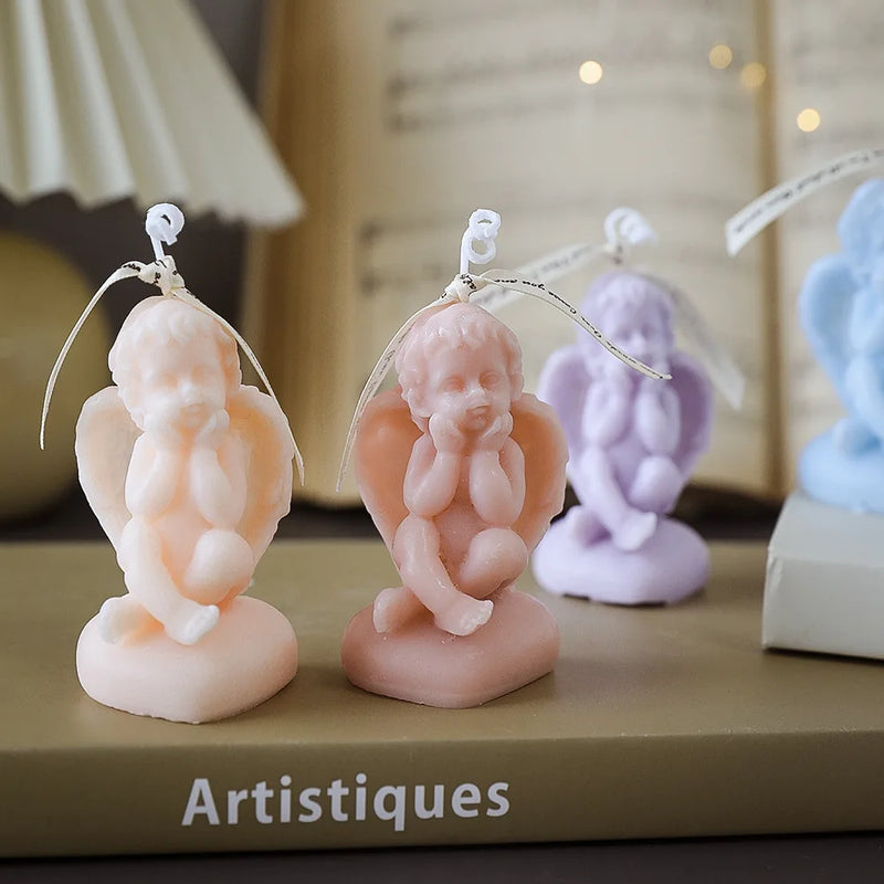 Scented Candle Room Decor Angel Shape Ins Nordic Style Relieve Fatigue and Increase Atmosphere for Festive Wedding Birthdays