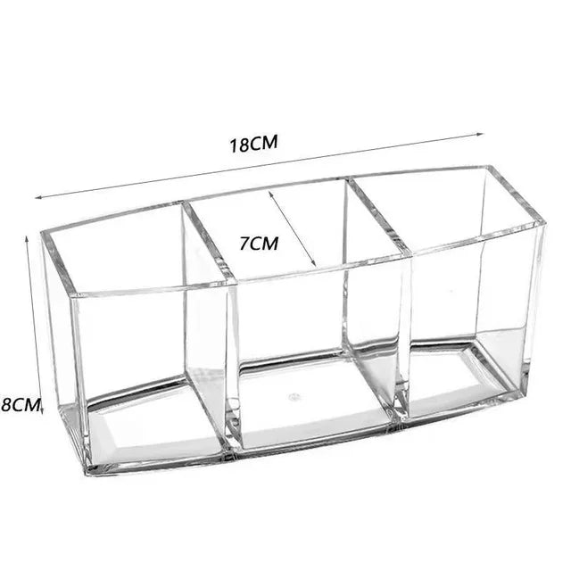 Transparent acrylic 3-5 grid makeup box,makeup brush bucket,makeup organizer,student desk pen holder jewelry storage box
