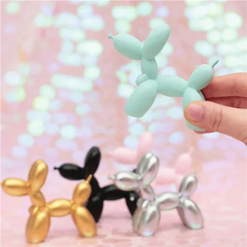 Figurine Animals Cake Art electroplating Dog Nordic Small Antiskid Statue Sculpture decorations living Dessert Mat Balloon Party