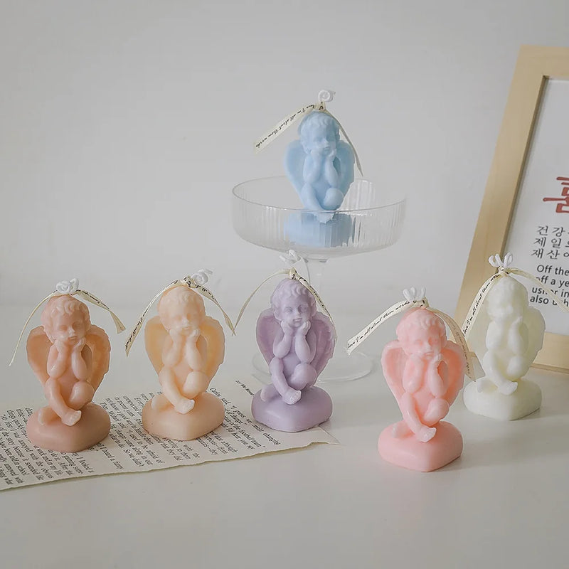Scented Candle Room Decor Angel Shape Ins Nordic Style Relieve Fatigue and Increase Atmosphere for Festive Wedding Birthdays