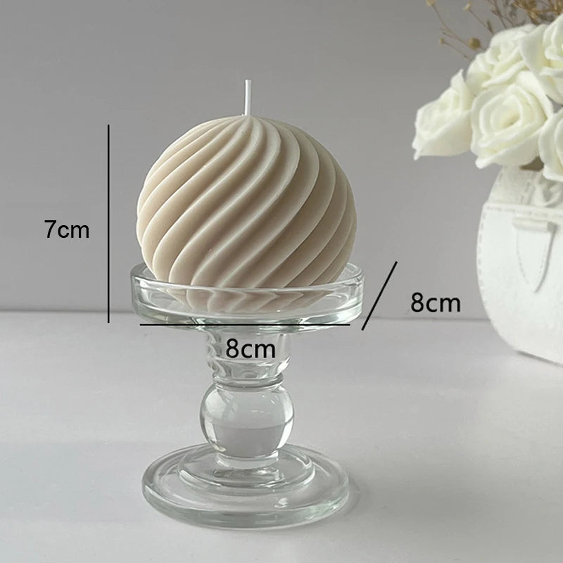 Creative Geometric Wave ball Scented Candle Home Festive Restaurant  Bar Decoration Atmosphere Fragrance  Candles  Ornaments