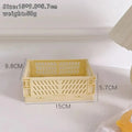 6 Color Organizing Storage Baskets Case Folding Student Desktop Basket Tape Stationery Plastic Foldable Container Storage Box