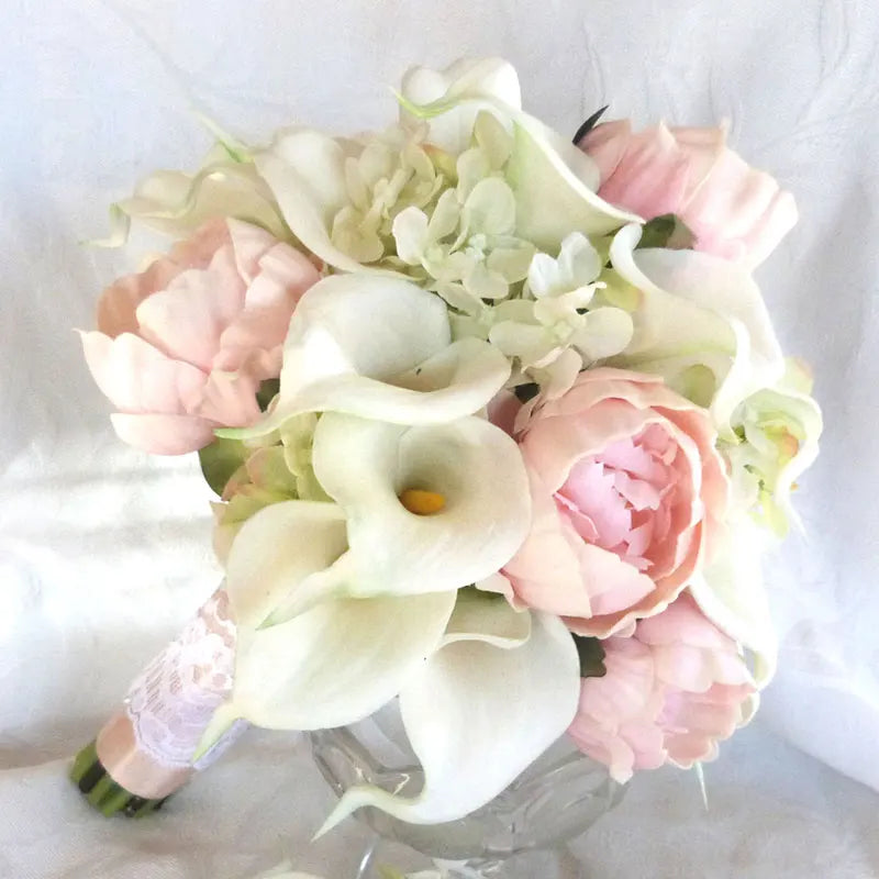 5Pcs Calla Artificial Flowers Calla Lily Fake Flower Bouquet For Wedding Bouquet Bridal Home Flower Decoration
