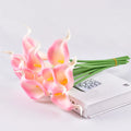 5Pcs Calla Artificial Flowers Calla Lily Fake Flower Bouquet For Wedding Bouquet Bridal Home Flower Decoration