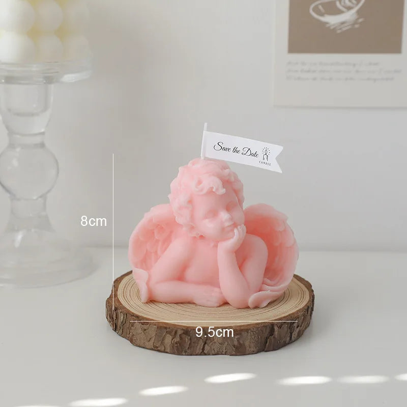 Scented Candle Room Decor Angel Shape Ins Nordic Style Relieve Fatigue and Increase Atmosphere for Festive Wedding Birthdays