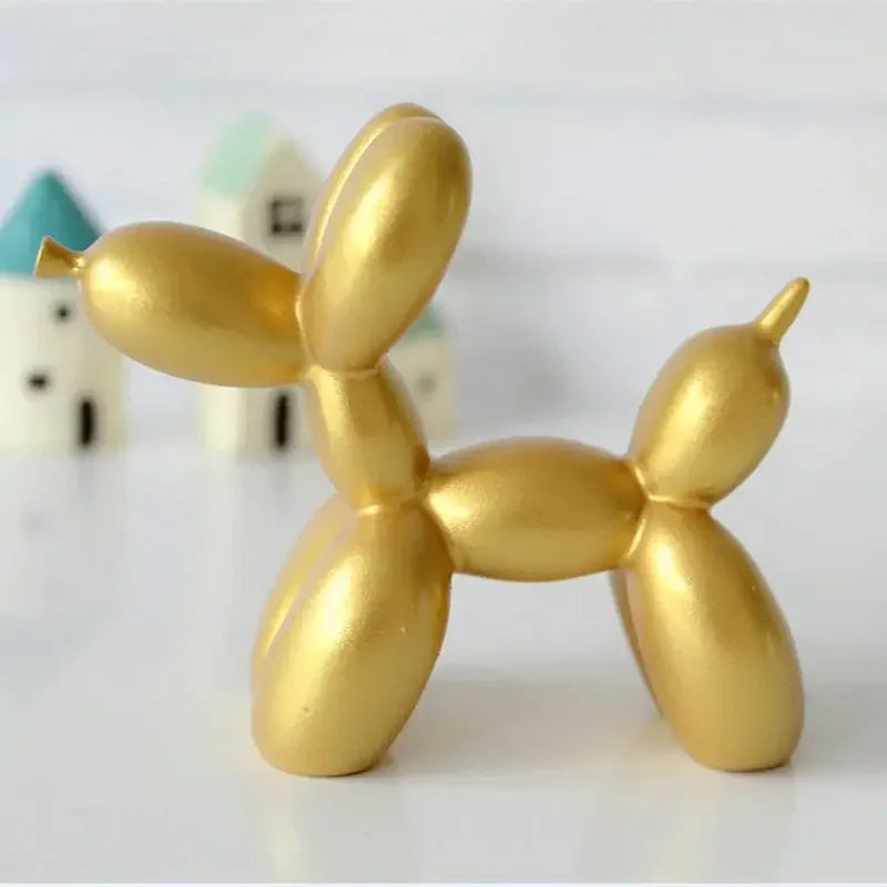 Figurine Animals Cake Art electroplating Dog Nordic Small Antiskid Statue Sculpture decorations living Dessert Mat Balloon Party