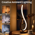 LED Night Table Lamp Modern Spiral Dimmable Bedside Bedroom Lamps Nightstand Desk Lamp Night Light for Living Room Home Office