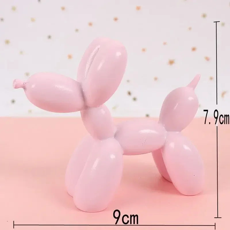 Figurine Animals Cake Art electroplating Dog Nordic Small Antiskid Statue Sculpture decorations living Dessert Mat Balloon Party