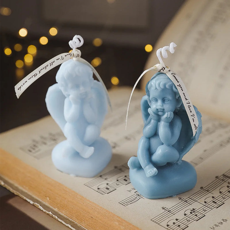 Scented Candle Room Decor Angel Shape Ins Nordic Style Relieve Fatigue and Increase Atmosphere for Festive Wedding Birthdays