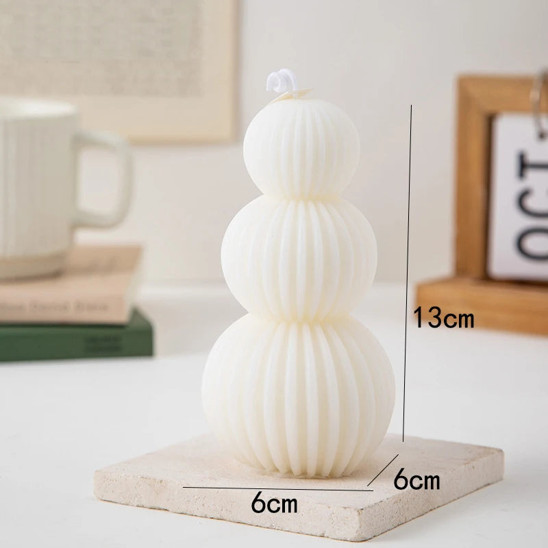 Creative Geometric Wave ball Scented Candle Home Festive Restaurant  Bar Decoration Atmosphere Fragrance  Candles  Ornaments