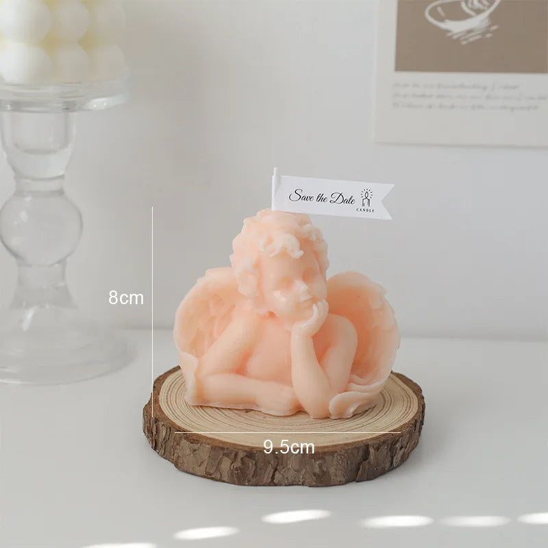 Scented Candle Room Decor Angel Shape Ins Nordic Style Relieve Fatigue and Increase Atmosphere for Festive Wedding Birthdays