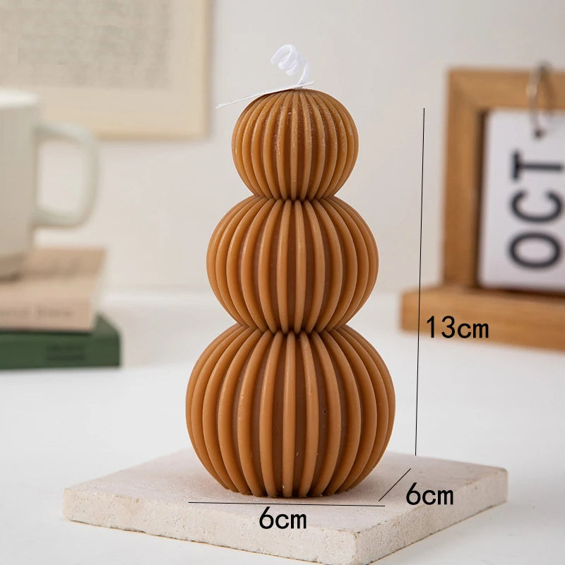 Creative Geometric Wave ball Scented Candle Home Festive Restaurant  Bar Decoration Atmosphere Fragrance  Candles  Ornaments